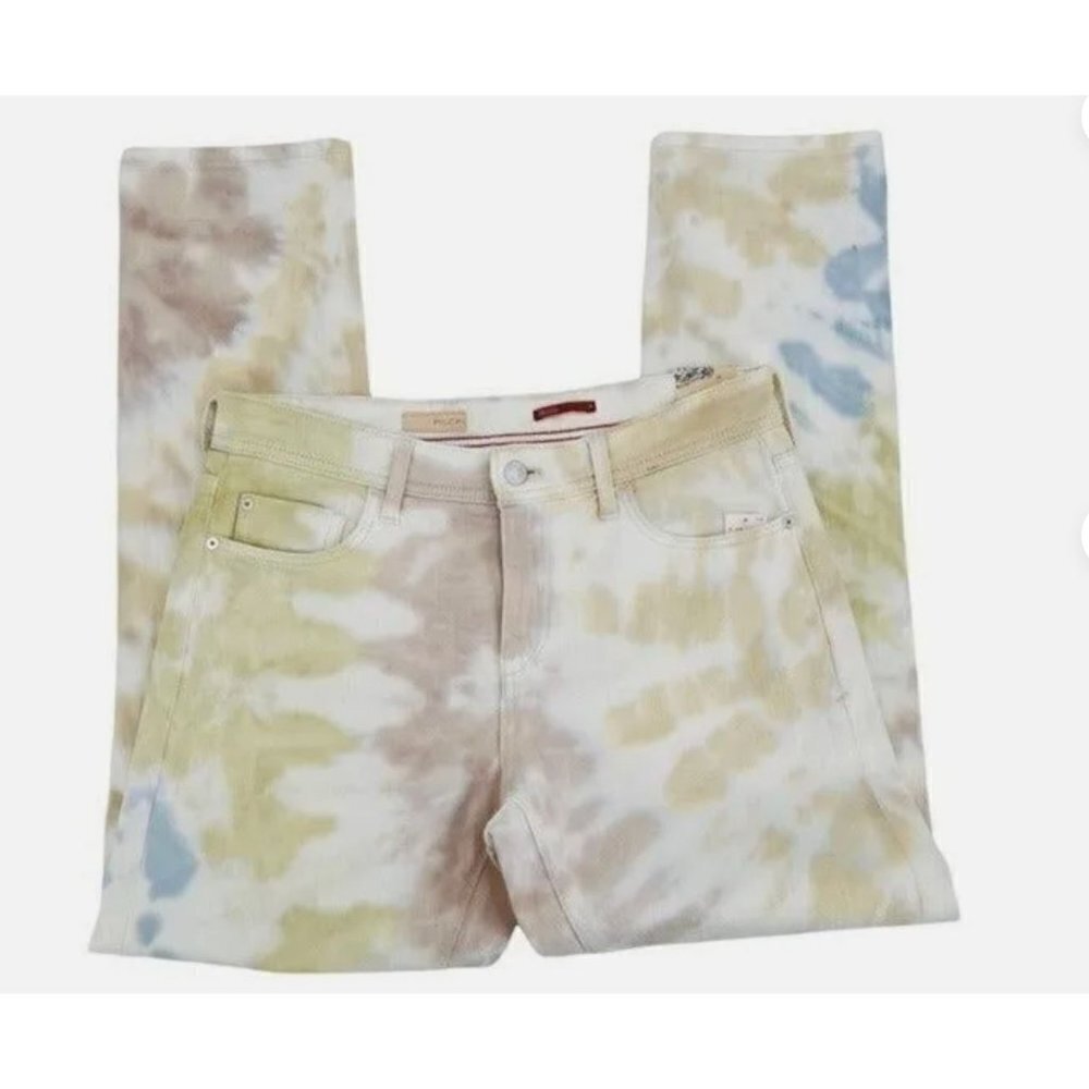 ANTHROPOLOGIE + Pilcro Slim Boyfriend Crop Tie Dye Jeans Plus Size 22W NEW $160 - Picture 3 of 13